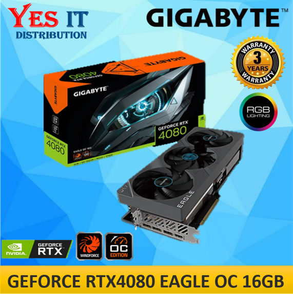 GIGABYTE Eagle GeForce RTX 4080 Video Card GV-N4080EAGLE-16GD 
