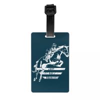 【DT】 hot  Custom Show Jumping Horse Luggage Tag Privacy Protection Equestrian Sports Baggage Tags Travel Bag Labels Suitcase