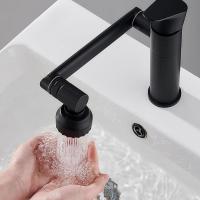 Kitchen Faucet Deck Mounted Chrome Mixer Tap Rotation Stream Sprayer Nozzle Kitchen Sink Hot Cold Taps Kitchen Water Filter