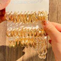 ✔ﺴ☾  6 Pairs Earrings Set for Gold Color Big Drop Dangle Earring Luxury Ear Jewelry Accessories