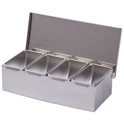 Section Seasoning Box Stainless Steel Ingredients Box Cheese Sauce Salt Sugar Box Spice Jar Baking Tool