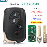 Oibwye 3 + 1ปุ่มสมาร์ท Keyless กุญแจรีโมทไปสำหรับ Lexus SUV LX570 2008-2016 FCC ID: HYQ14AEM บอร์ด271451-6601 89904-60A00