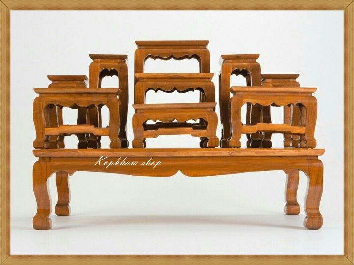 โต๊ะหมู่-9-หน้ากว้าง-4-นิ้ว-โต๊หมู่บูชา-โต๊ะหมู่บูชาไม้สัก-โต๊ะหมูบูชาจิ๋ว-โต๊ะหมูบูชาขนาดเล็ก-กรุณาดูขนาดก่อนสั่งซื้อ