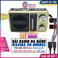 Đài Radio Cho Người Già, Đài Radio Waxiba XB-895Rec Fm-Am-Sw, Bluetooth, Usb, Thẻ Nhớ, Pin Sạc, Đèn Pin (Tặng Pin Sạc)-H2Pro Audio