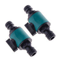 Perfk 2 Pieces 2-Way Shut-Off Water Garden Hose Pipe Faucet Connector