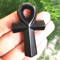 Beautiful Crystal crucifix Natural obsidian Quartz Gemstone cross Healing Love Gift