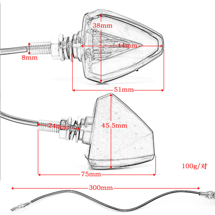 ไฟบอกไฟสีเหลืองติดสัญญาณเลี้ยว-led-มอเตอร์ไซด์อเนกประสงค์2ชิ้นสำหรับมอเตอร์ไซค์ฮอนด้ายามาฮ่าซูซูกิ