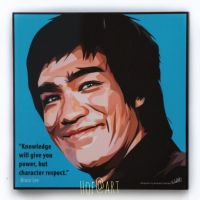 Bruce Lee #2 บรูซ ลี นักแสดง Hollywood รูปภาพ​ติด​ผนัง​ pop art พร้อมกรอบและที่แขวน กรอบรูป แต่งบ้าน ของขวัญ รูปภาพ โปสเตอร์