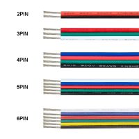 [HOT JJRQQZLXDEE 574] 5-100เมตรนำสายเชื่อมต่อ2/3/4/5/6ขาสายไฟฟ้าที่มีความยืดหยุ่นริบบิ้นสายไฟต่อสำหรับ WS2812B RGB แถบไฟลำโพง