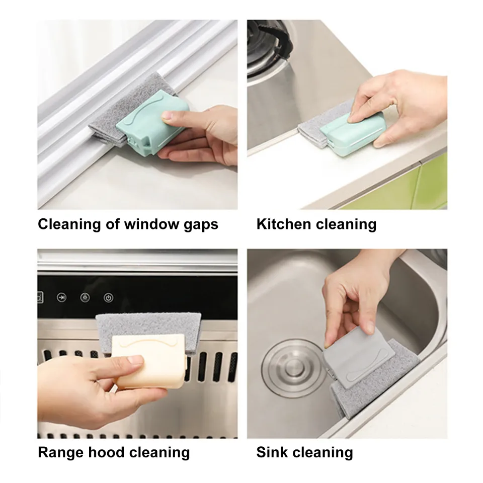Hand-held Groove Cleaning Tools Window Track Cleaning Brushes 2 in 1 Window  Track Gap Cleaning Brushes for Door Window Kitchen