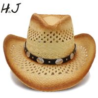 100% Strtaw Degli Uomini E Donne Cappello Da Cowboy Occidentale Con Il Punk Fascia Per La Signora Spiaggia Sole Sombrero Cappello Girl Cappello Formato ขนาด58ซม. A0020