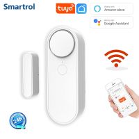 SMARTROL WiFi Tuya Window Door Sensor 110DB Loudly Alarm Smart Life Home Security Protection APP Control Work With Google Alexa Household Security Sys