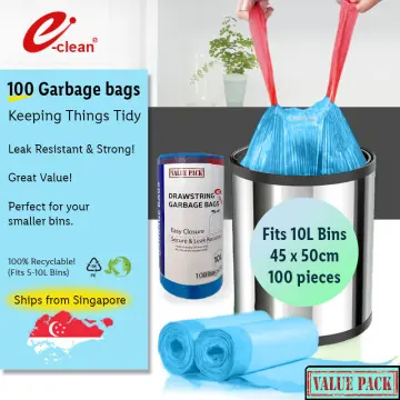 60Pcs Trash Bags 2 Gallon Handle Garbage Bags Trash Can Liners