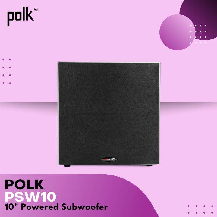 Polk Audio PSW10 Powered subwoofer - 10 inch subwoofer for home theater