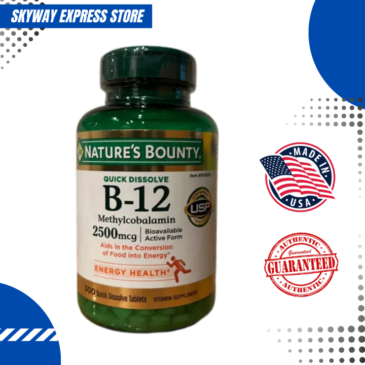 Natures Bounty Vitamin B 12 2500 Mcg 300 Quick Dissolve Tablets