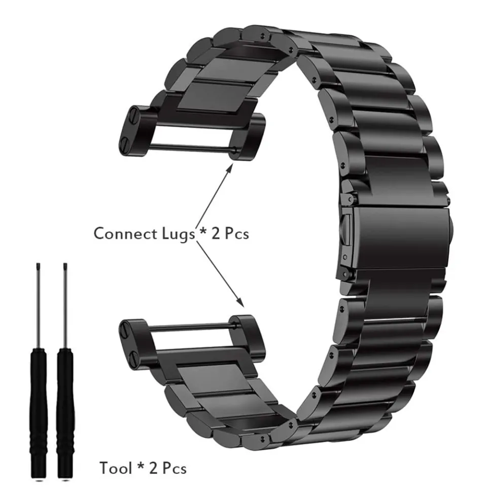 Strap for Suunto Core Watch Band Metal Stainless Steel Strap