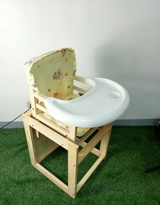 Brahmz H101 High Chair Convertible to Table , Wooden High Chair , Convertible to Table Lazada PH
