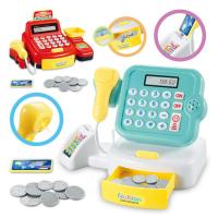 Simulation Supermarket Cash Register Game Toy Electronic Pretend Play House Toys Lighting And Sound Effects Kids Birthday Gifts