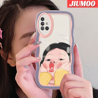 JIUMOO เคสปลอกสำหรับ Samsung Galaxy A51 4G A51 5G เคสเคสซิลิโคนกันกระแทกโทรศัพท์ลายการ์ตูนเด็กผู้หญิงสีสันสดใสสดใสสดใสเคสป้องกันเลนส์กล้องเคสนิ่มโปร่งใสง่าย