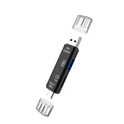 3-In-1ตัวอ่านการ์ด Usb เครื่องอ่านการ์ดความเร็วสูง Tf Micro-SD Usb Type-C Usb เครื่องอ่านการ์ดขนาดเล็กเครื่องมือแปลงการส่งข้อมูลแบบพกพา