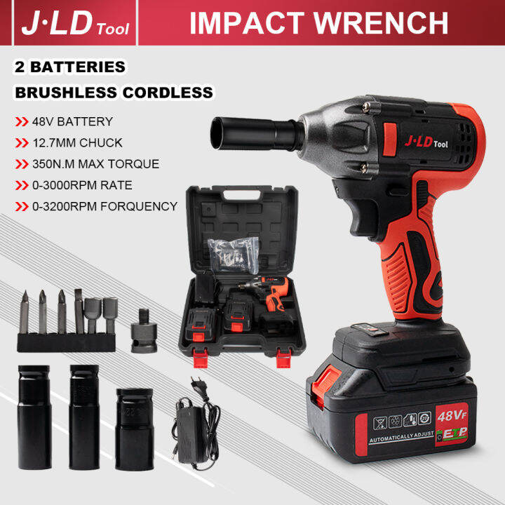 48v Cordless Impact Wrench, Brushless Impact Wrench 3300RPM High Torque
