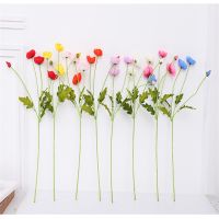 【YF】 4 Heads /Branch Silk Artificial Flowers Decoration Arrangement Bridesmaid Bouquets Stem for