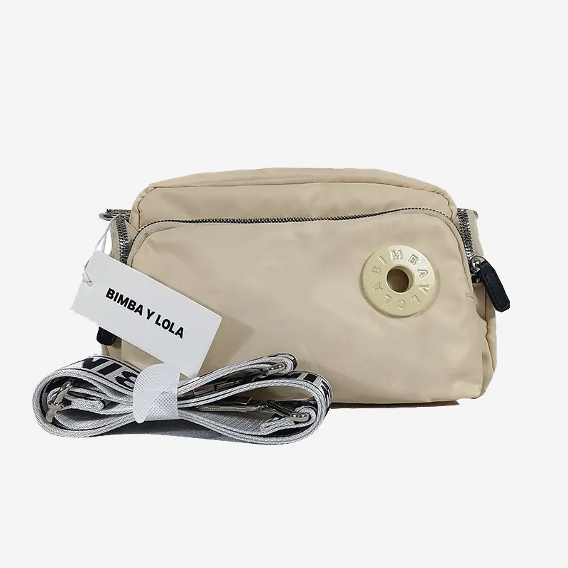 Bimba Y Lola Logo-print Leather Sling Bag In White