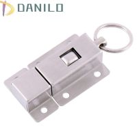 [A TOOL]■ DANILO1ประตูตัวล็อคสปริงยาว3นิ้วสลักเกลียวฮาร์ดแวร์สแตนเลสสไลด์พร้อมปุ่มปรับปรุงบ้านทนทานสลักถัง/หลากสี