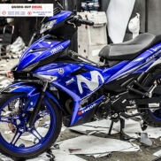 Tem trùm ex 150 movistar xanh trắng, tem exciter 150, team trùm exciter 150