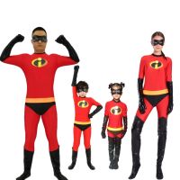 Incredibles 2 Costume Mr Mrs Incredibles Cosplay Elastigirl Hulk Spider Family Adult Kid Disfraz O Suit Jumpsuit Bodysuit