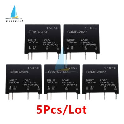 5ชิ้น/ล็อตโมดูลโซลิดสเตทรีเลย์5V 12V 24V Dc-Ac G3mb-202p Pcb Ssr Ac 240V 2a Snubber สวิตช์รีเลย์วงจร