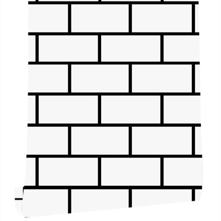 {Kayo Home}Black White Brick Wallpaper for Kitchen Backsplash Oil Proof