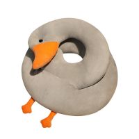 Cute Cartoon Goose Shaped Warm Breathable Backrest Pillows Washable Soft Chair Sofa Blanket Car Pads Seat Cushion Home Decor Travel pillows