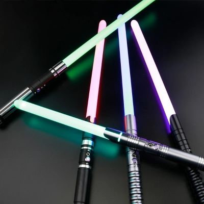 ☄∏ RGB Laser Swords Realistic Handle for Kids Metal Hilt for Galaxy War Fighters Warriors Christmas Cosplay Jedi Luminous Kids Toys