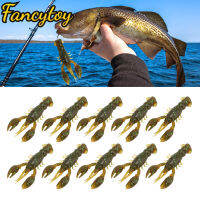 [Fancytoy] 10ชิ้น Umpan Pancing Lembut Crawdad เบ็ดเหยื่อแบบนิ่มกุ้งปลอมพีวีซีสำหรับตกปลา