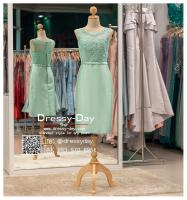 ชุดราตรีออกงาน ชุดราตรีสวยหรู ชุดราตรีสั้นหรู PFS039-GRN เขียว/เขียวมิ้น dressy-day