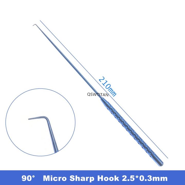 titanium-micro-nerve-hook-21ซม-micro-spatula-dissectors-micro-curette-micro-surgical-hook-vessel-hook