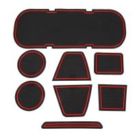 Anti-Slip Car Door Rubber Cup Cushion Red Gate Slot Pad for Toyota 86 Subaru BRZ GT86 FT86 Scion FR-S 2012-2019 Mat Accessories