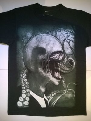 Slender Man T Shirt Slenderman H P Lovecraft Tentacle Cthulhu Monster Horror T Shirt 2019 Male Short Sleeve Top Tee XS-4XL-5XL-6XL