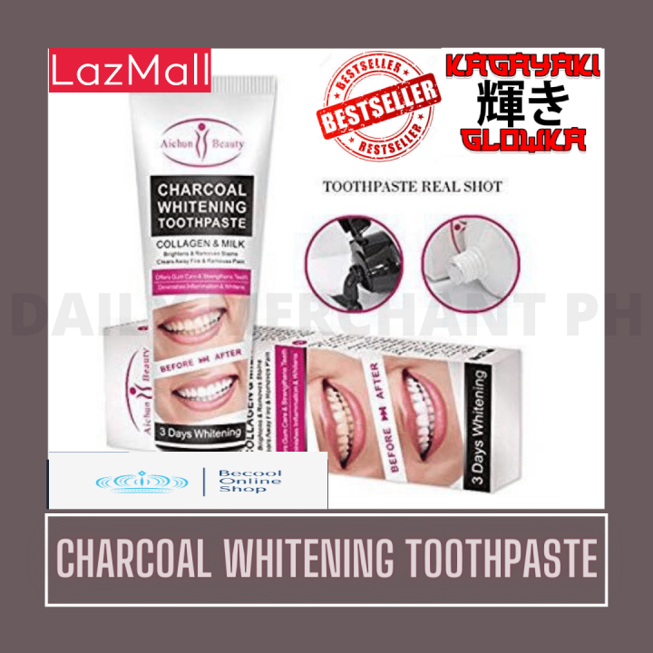 Aichun Beauty Charcoal Whitening Toothpaste 100ml Teeth Whitening Charcoal Cleaning