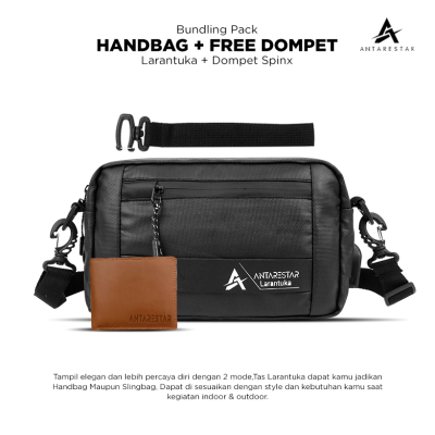 Antarestar ทางการ-กระเป๋าคลัตช์ Larantuka ซีรีส์กระเป๋าถือผู้ชายกระเป๋าสะพายสายคล้องสตรีกันน้ำบวกกระเป๋าสตางค์ Spinx Antarestar