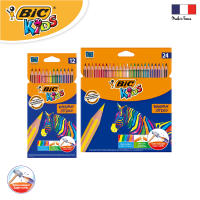 BIC บิ๊ก ดินสอสีไม้ Evolution Stripes จำนวน 12สี - 24สี