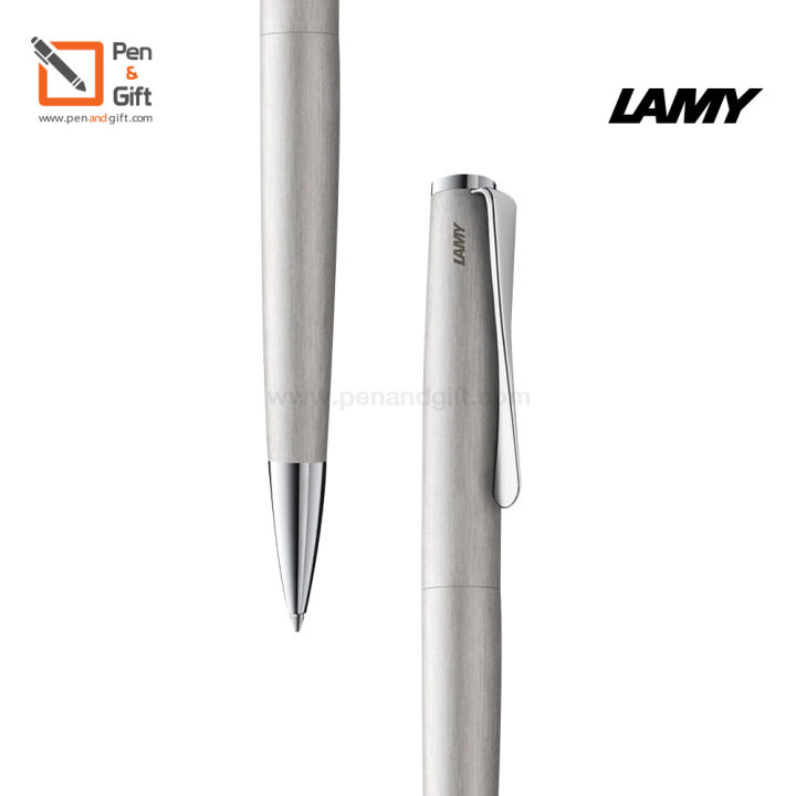 lamy-studio-ballpoint-pen-medium-point-brushed-black-imperialblue-palladium-ปากกาลูกลื่น-ลามี่-สตูดิโอ-สีเงินด้าน-ดำ-อิมพีเรียลบลู-พาราเดียม-พร้อมกล่องและใบรับประกัน-penandgift