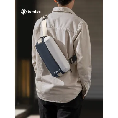 Genuine goods tomtoc Chest bag Single shoulder bag 2023 new mens satchel Crossbody bag suitable for carrying switch/iPad mini 6