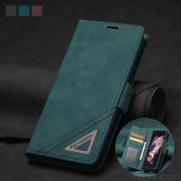 เคสกระเป๋าสตางค์หนังสำหรับ Samsung Galaxy Z Fold 5 4 3 5G Fold5 Fold4 Fold3กระเป๋าเก็บบัตรหรูหรากระเป๋าโทรศัพท์เคสหนัง PU โทรศัพท์มือถือแม่เหล็ก