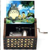 totoro music box Totoro Print Hand-ed Wood Musical Box Childrens Girl gift Birthday Gift large Stock