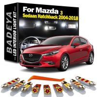 BADEYA Canbus ชุดไฟเก๋ง LED สำหรับข้อผิดพลาดรถฟรี2004-2016 2017 2018 Mazda 3 Sedaan Hatchback อ่านแผนที่หีบฝาทรงโค้ง