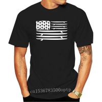 Surf American Flag Men Tee Shirt Surfing Flag Cotton T-shirt  4C2F