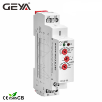 จัดส่งฟรี GEYA GRV8-02อุปกรณ์ตรวจสอบแรงดันไฟฟ้า Over- และ Under- รีเลย์ป้องกัน DC 12V 24V 48V 110V 220V 240V