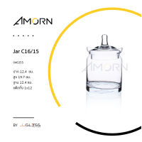 AMORN - Jar C16/15 - โหลแก้วพร้อมฝา โหลจัดสวน แฮนด์เมด เนื้อใส ความสูง 19 ซม.